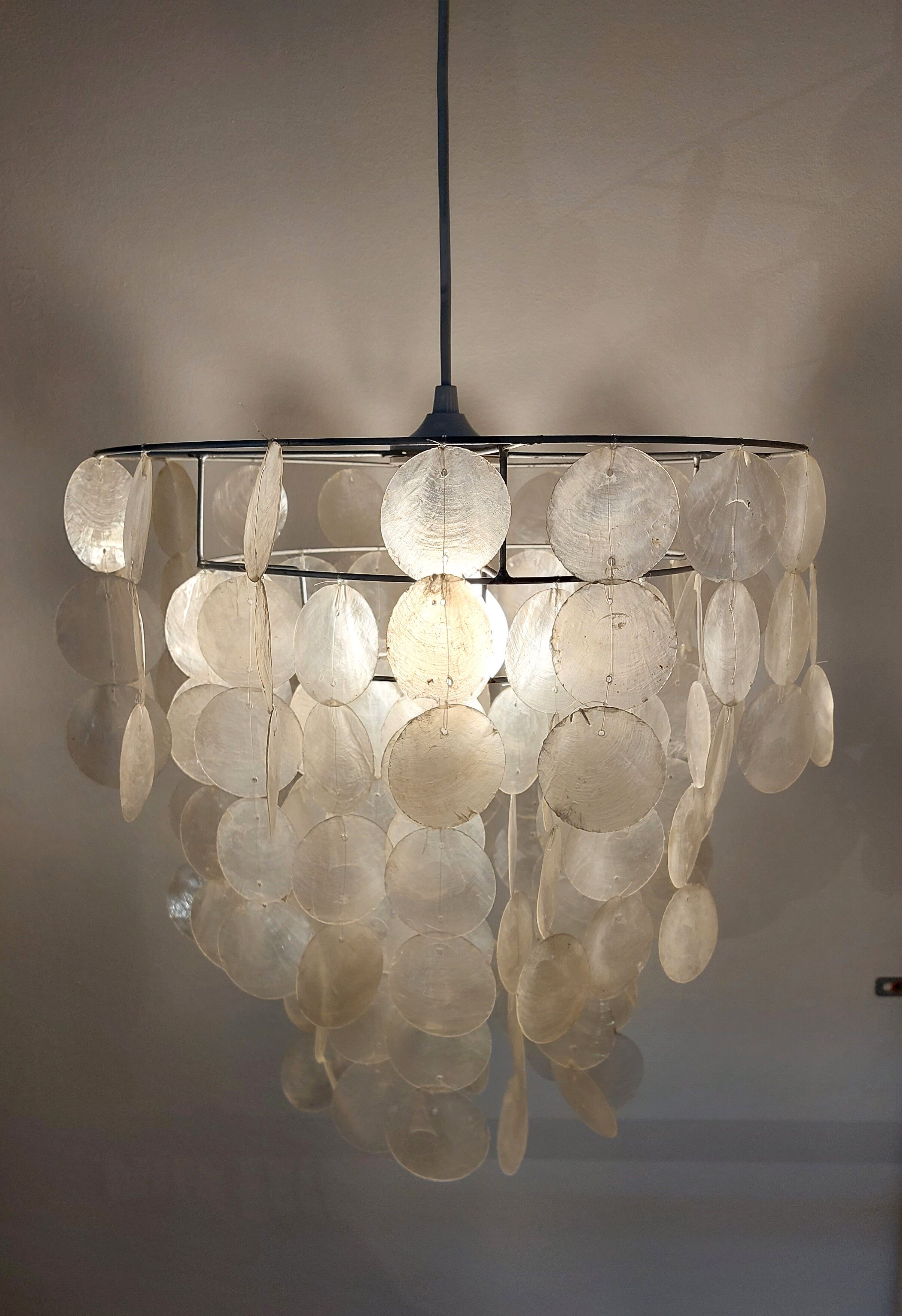 Mother-of-pearl pendant lamp 1970 vintage