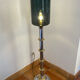 Metal and smoked glass floor lamp