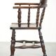 Wooden English antique pub/captain chair from the late 19th century