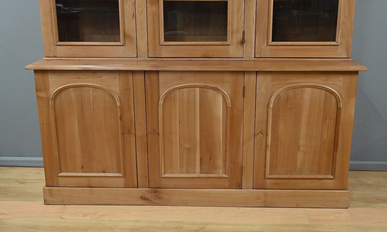 Two-body library in blonde cherry, Louis-Philippe style – 20th century