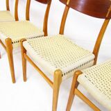 Four Vintage 1950s CH-23 Chairs by Hans Wegner