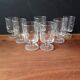 7 Luminarc 11cl "suede" glassware, transparent with cut pattern, France