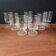 7 Luminarc 11cl "suede" glassware, transparent with cut pattern, France