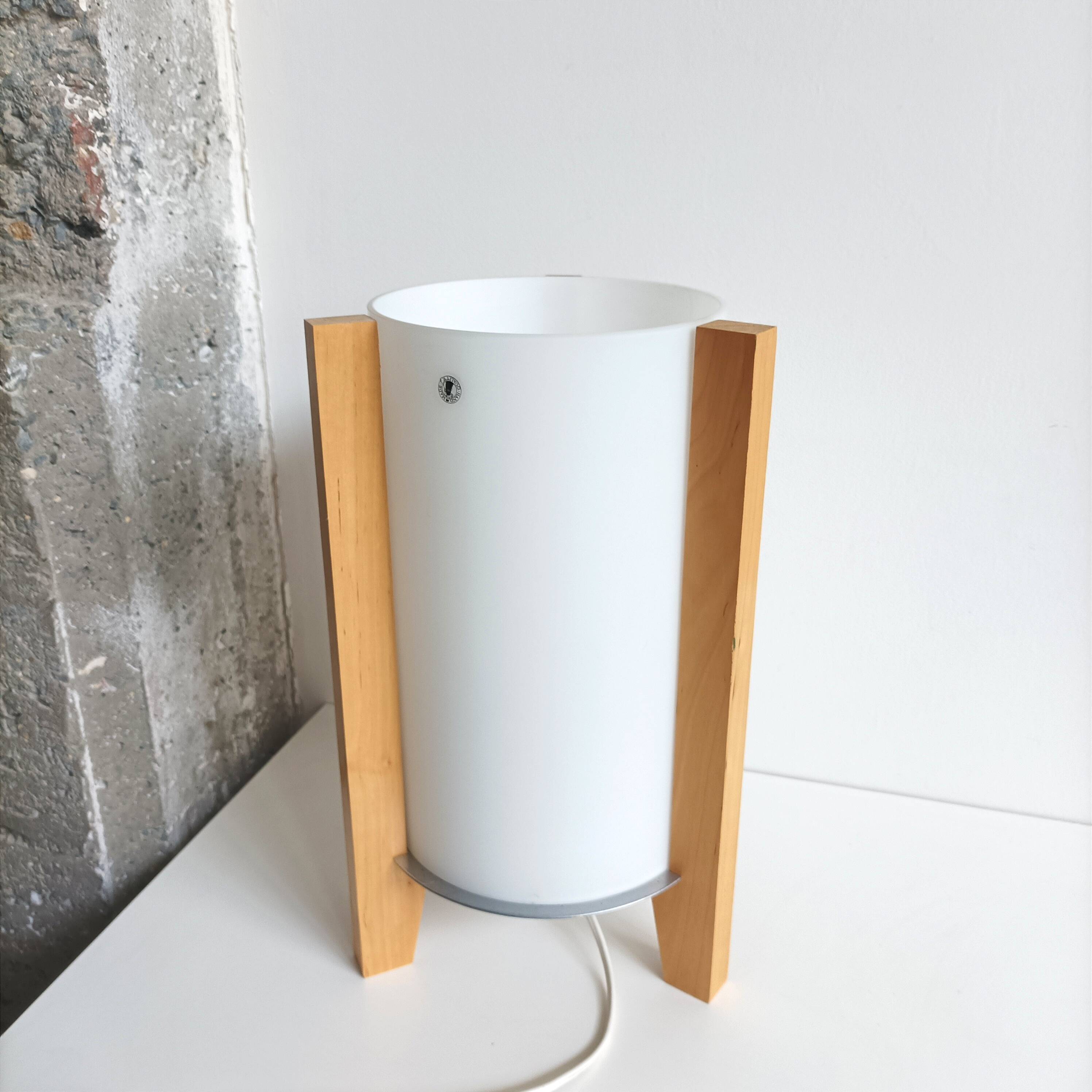 Vintage IKEA tripod lamp with blown glass