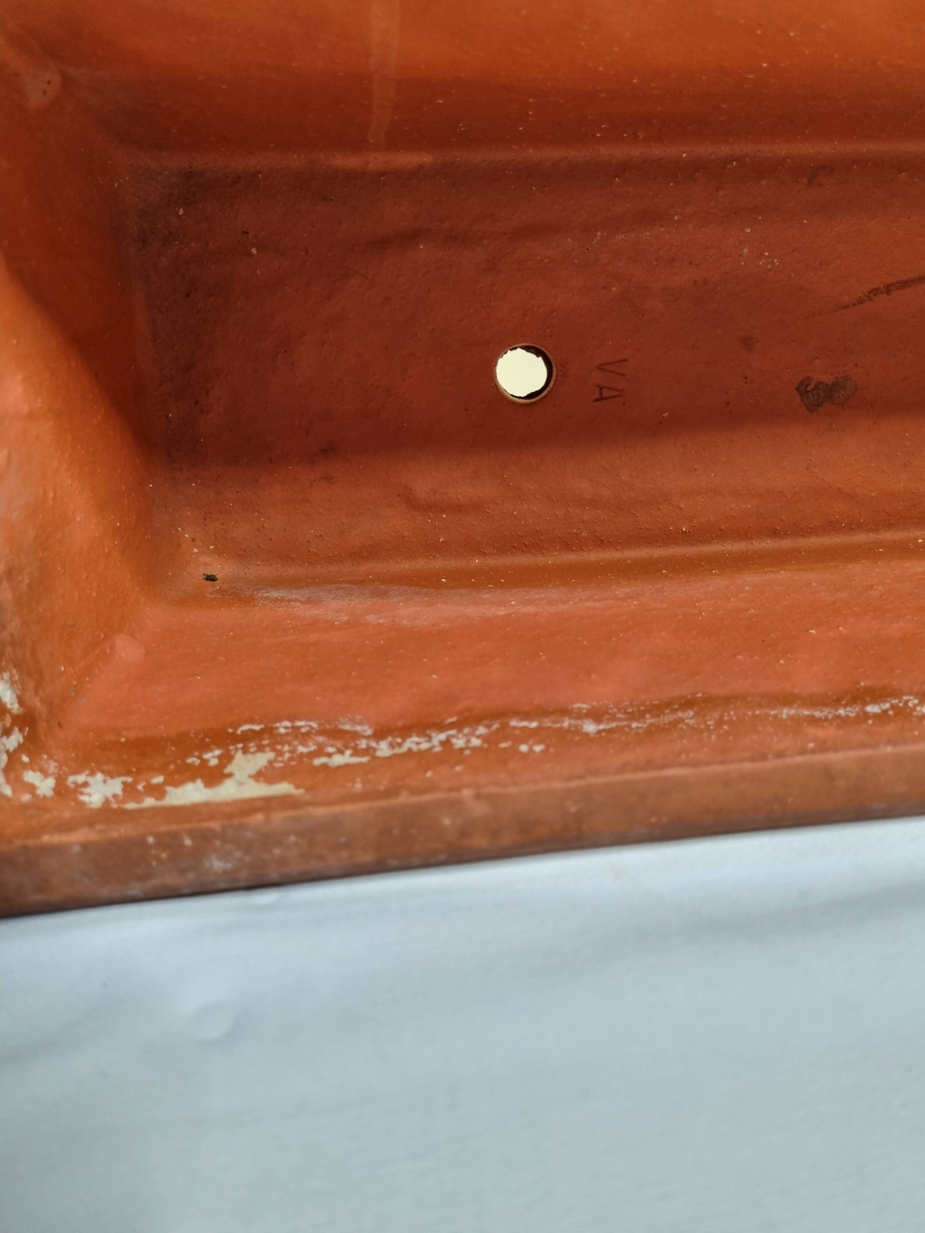 Art deco style terracotta planter, 50 cm