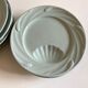 Set de 6 assiettes céladon de Sarreguemines 1950