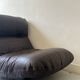 Marsala armchair in plexiglass & brown patchwork leather, Ligne Roset 1970