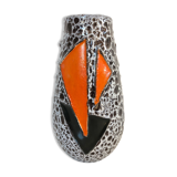 Vase Vallauris from the 60s in fat lava from the Vaucourt workshop, XXth