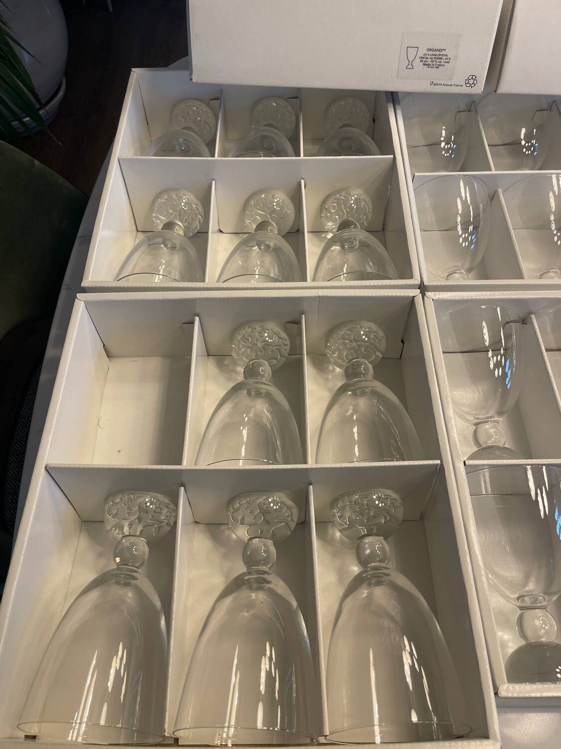 Set of 70 Crystal Durand glasses - Organdy -