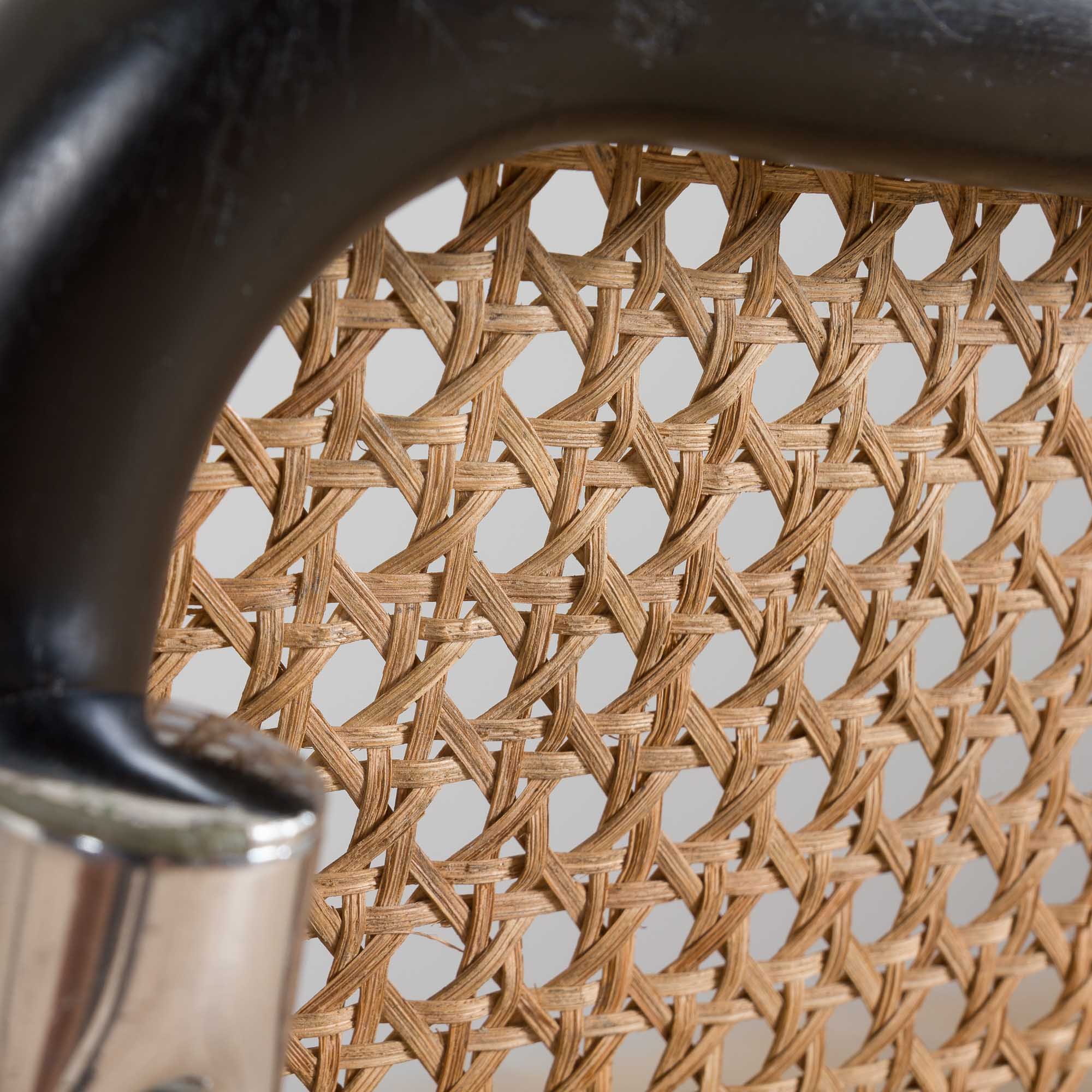 Black cesca chair by Marcel Breuer