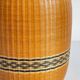 VINTAGE Woven Bamboo and Fine Porcelain VASE