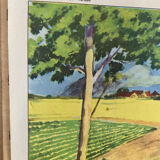 Double-sided school poster signed herouar collection rossignol verdun june 1940