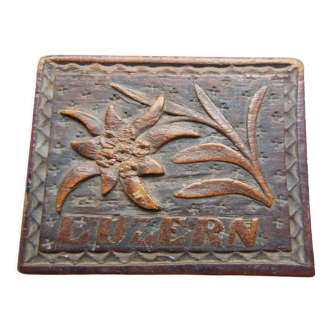 Wooden stamp box, switzerland, late nineteenth centuries