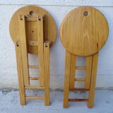 Pair of 80s folding stools
