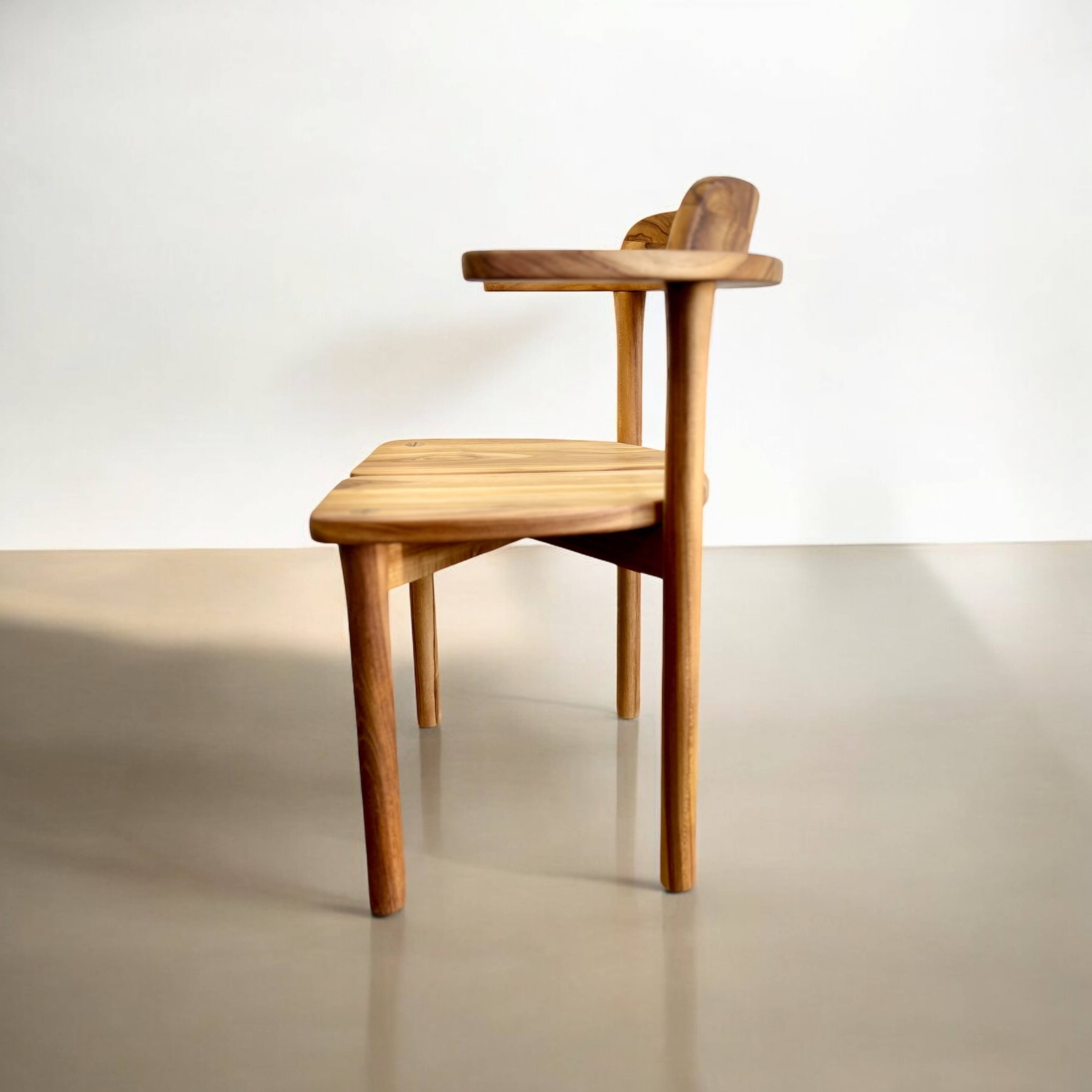 Brutalist teak chair