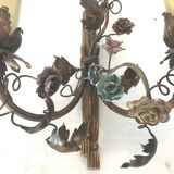 Pair of gilded metal sconces