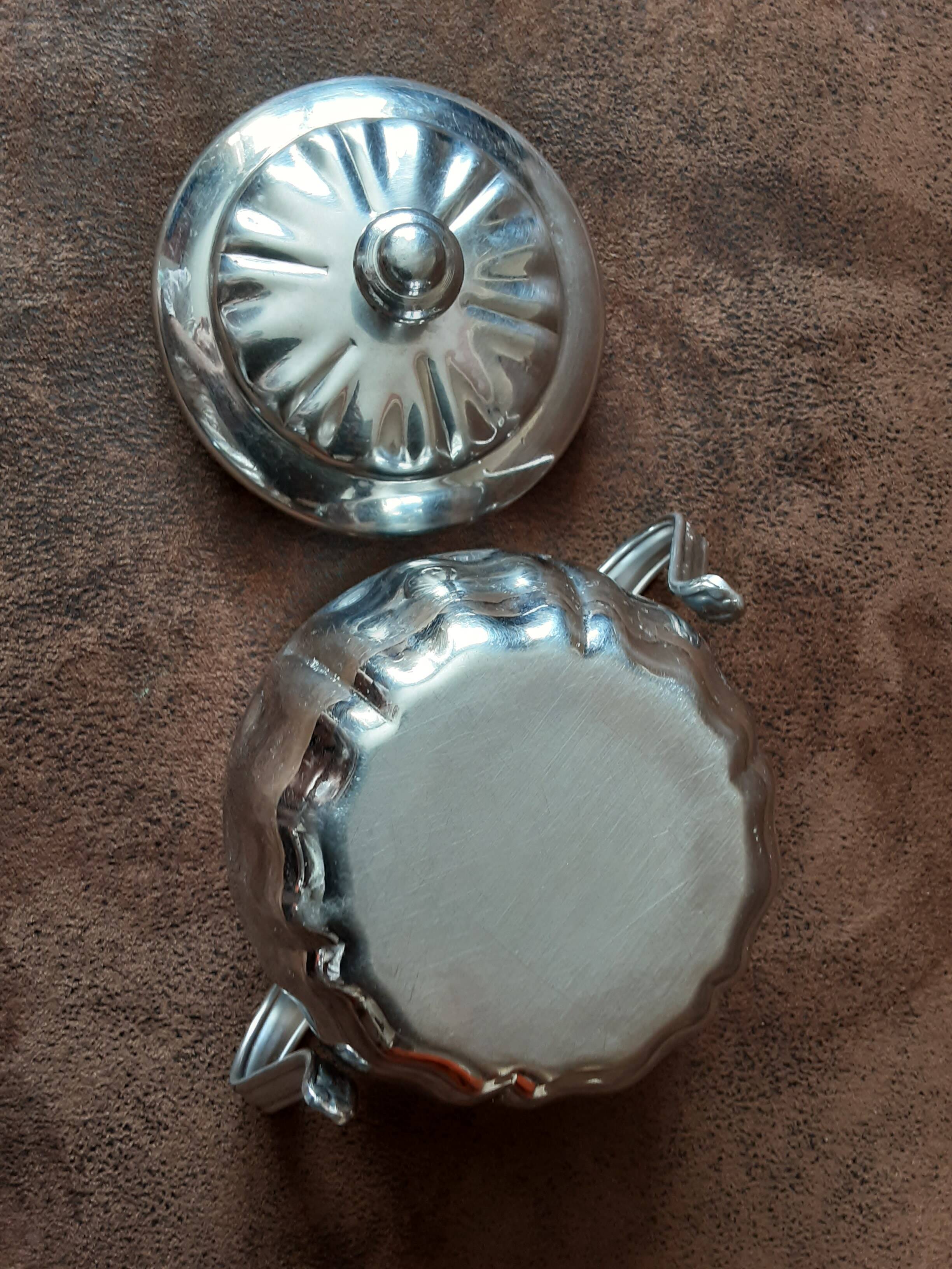 Sucrier  inox vintage