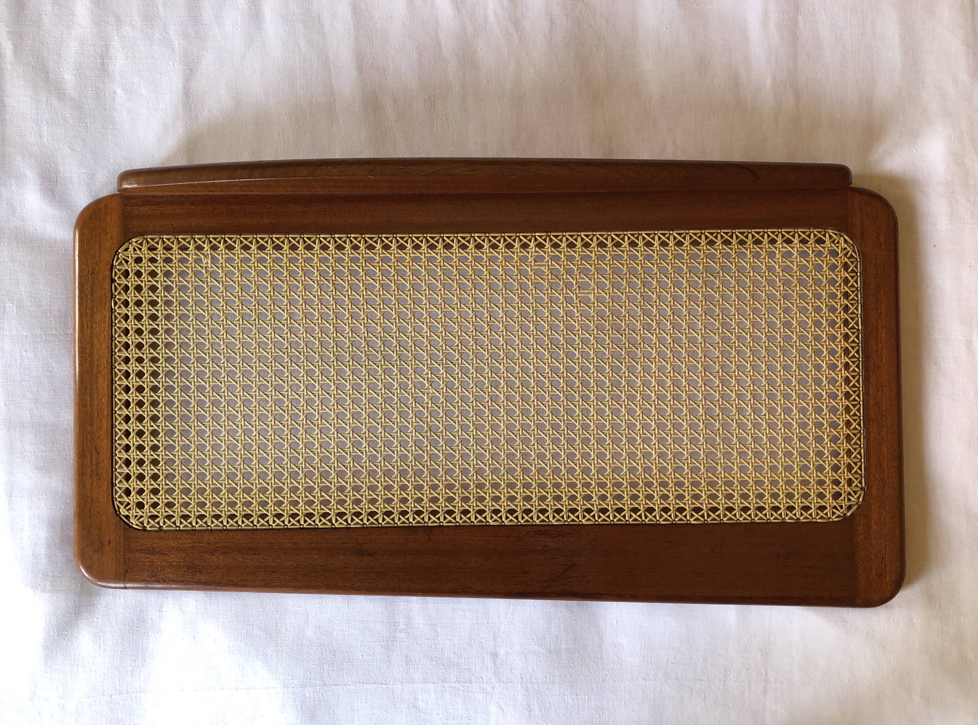 Vintage rattan canning headboard