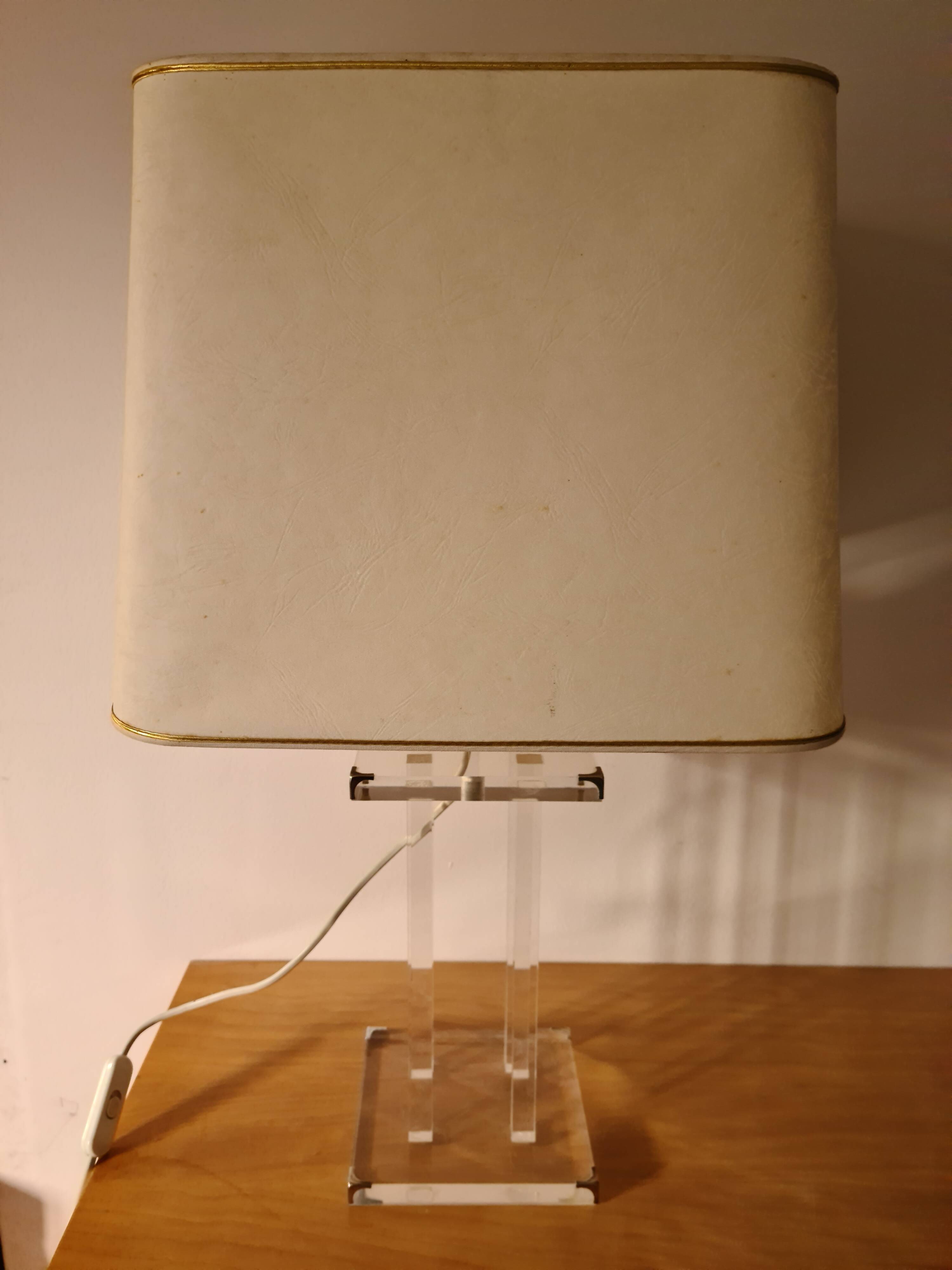 70's plexiglass lamp by David Lange