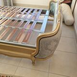 Louis xv basket bed with gilding and box spring