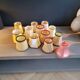 Set of 13 vintage clip-on lampshades