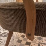 "Cocktail" Armchair 1950 – Compass Legs & Firm Spring Seat