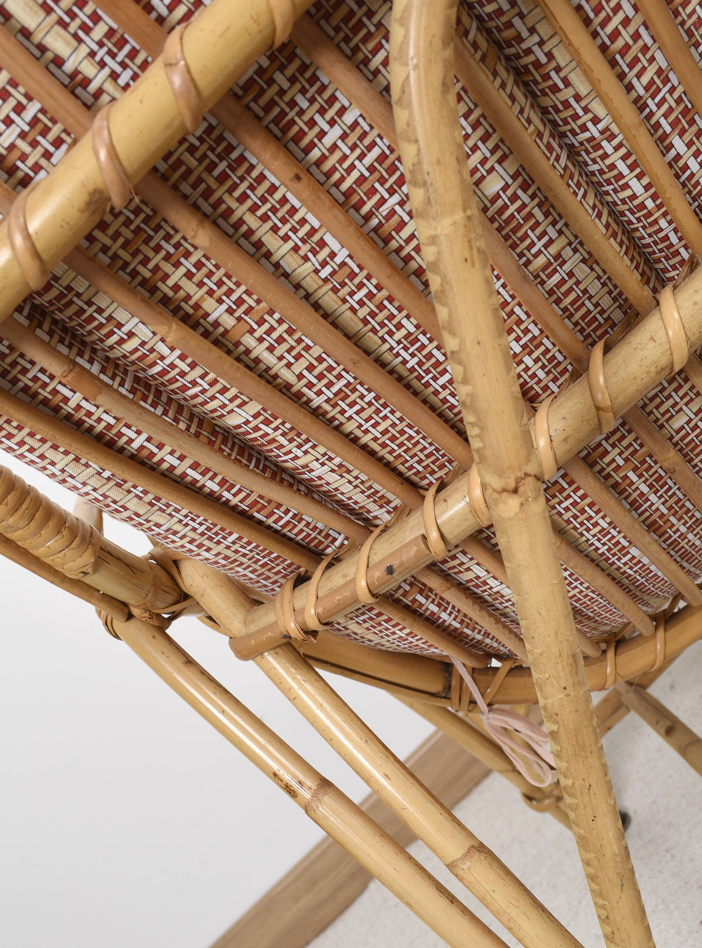 Antique, vintage rattan armchair