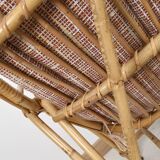 Fauteuil en rotin ancien, vintage