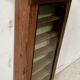 Vitrine murale en bois naturel XIX siècle