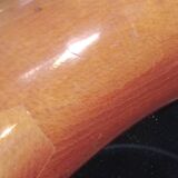Large round mirror in cherry wood