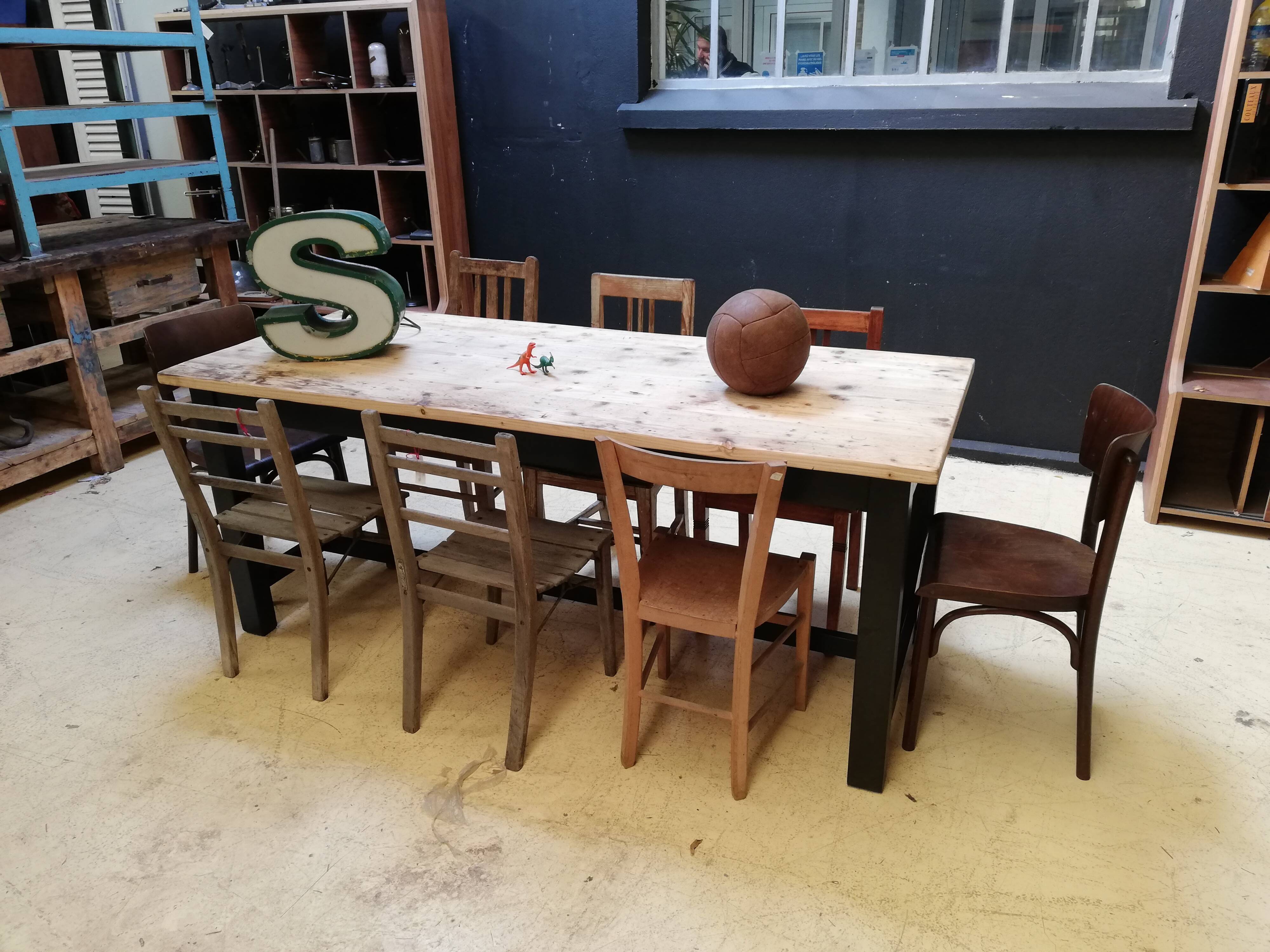 Farmhouse table, vintage wooden
