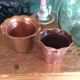 Set de 2 cache pots en cuivre