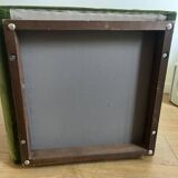 Chauffeuse basse vintage en velours vert