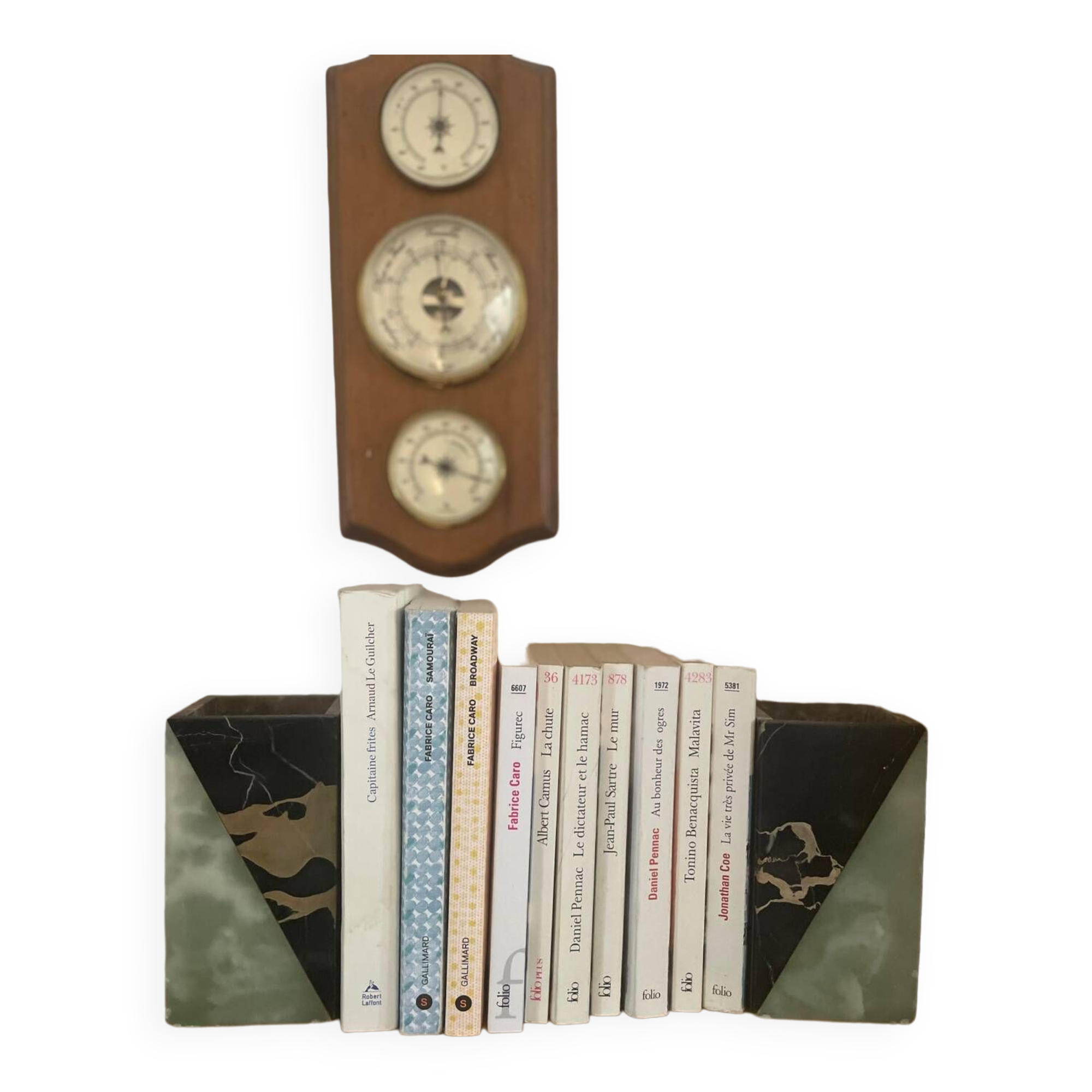 2 Old marble bookends