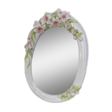 Italian style ceramic flower mirror