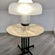 Table guéridon marbre et metal design italien annee 60