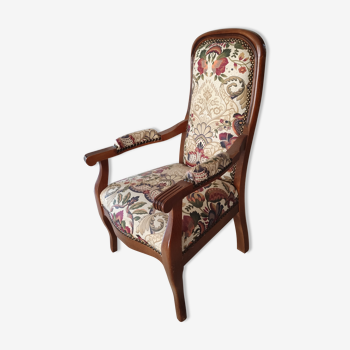 Voltaire chair made of wood and fabric