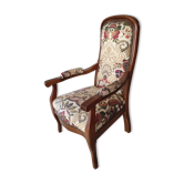Voltaire chair made of wood and fabric