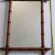 Large French mirror in turned bamboo-style wood, 54 x 76 cm