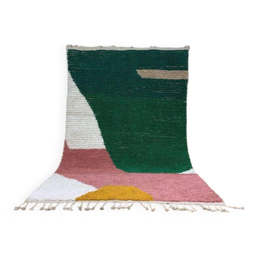 Tapis en laine pure fait main traditionnelle marocaine taille 150 x 250 cm