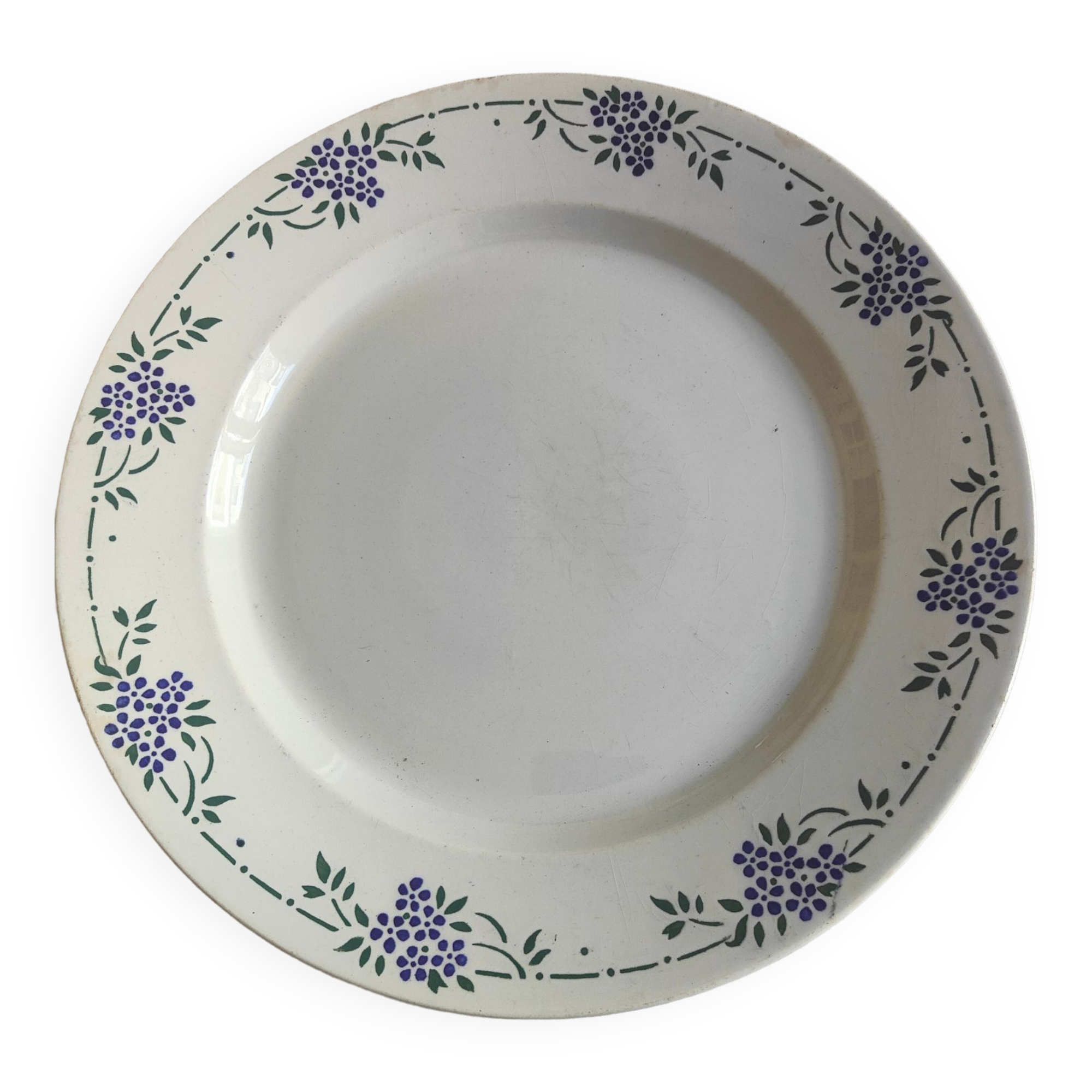 Large flat round flat Gien