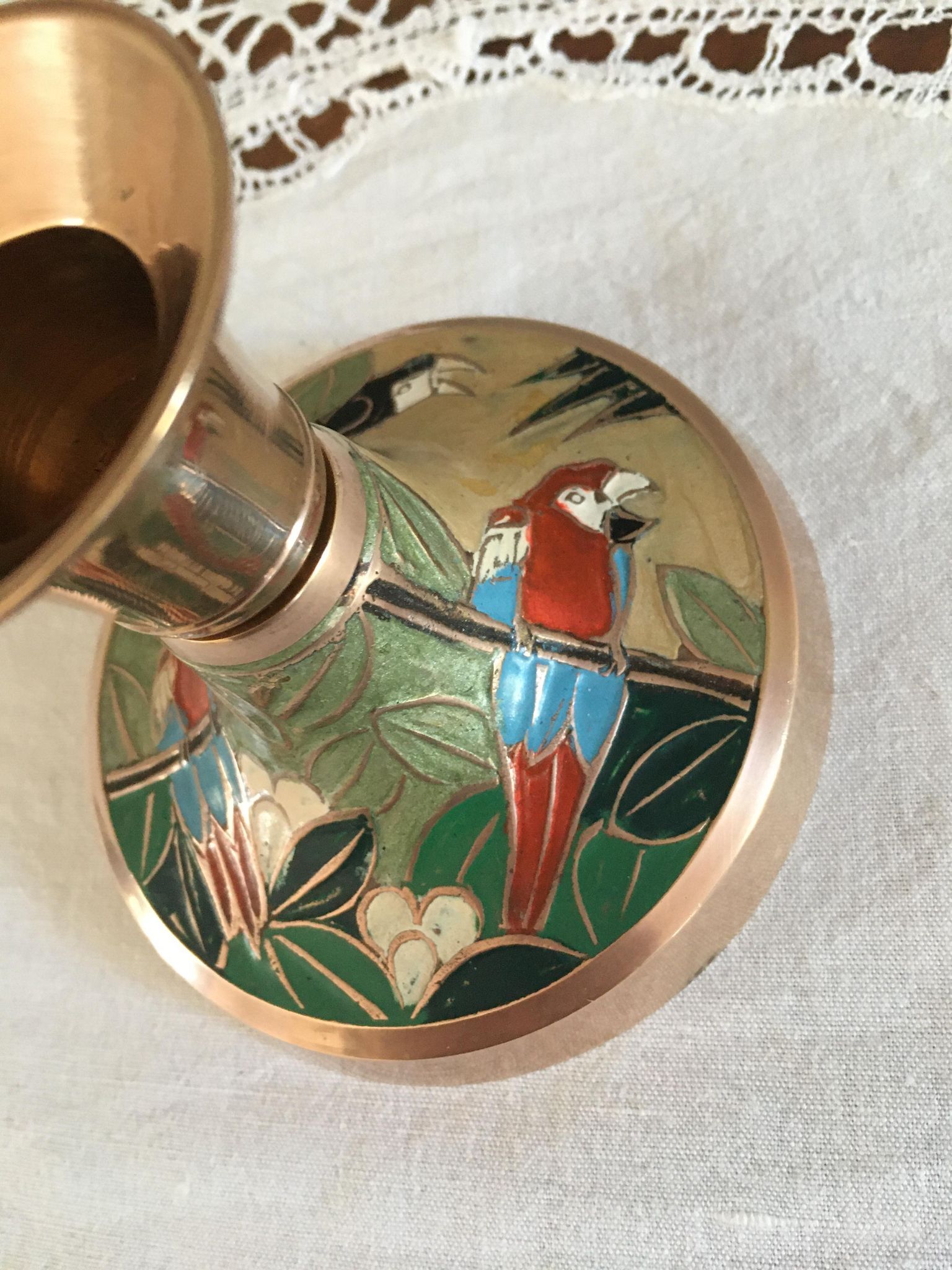 Hand-painted candle holder