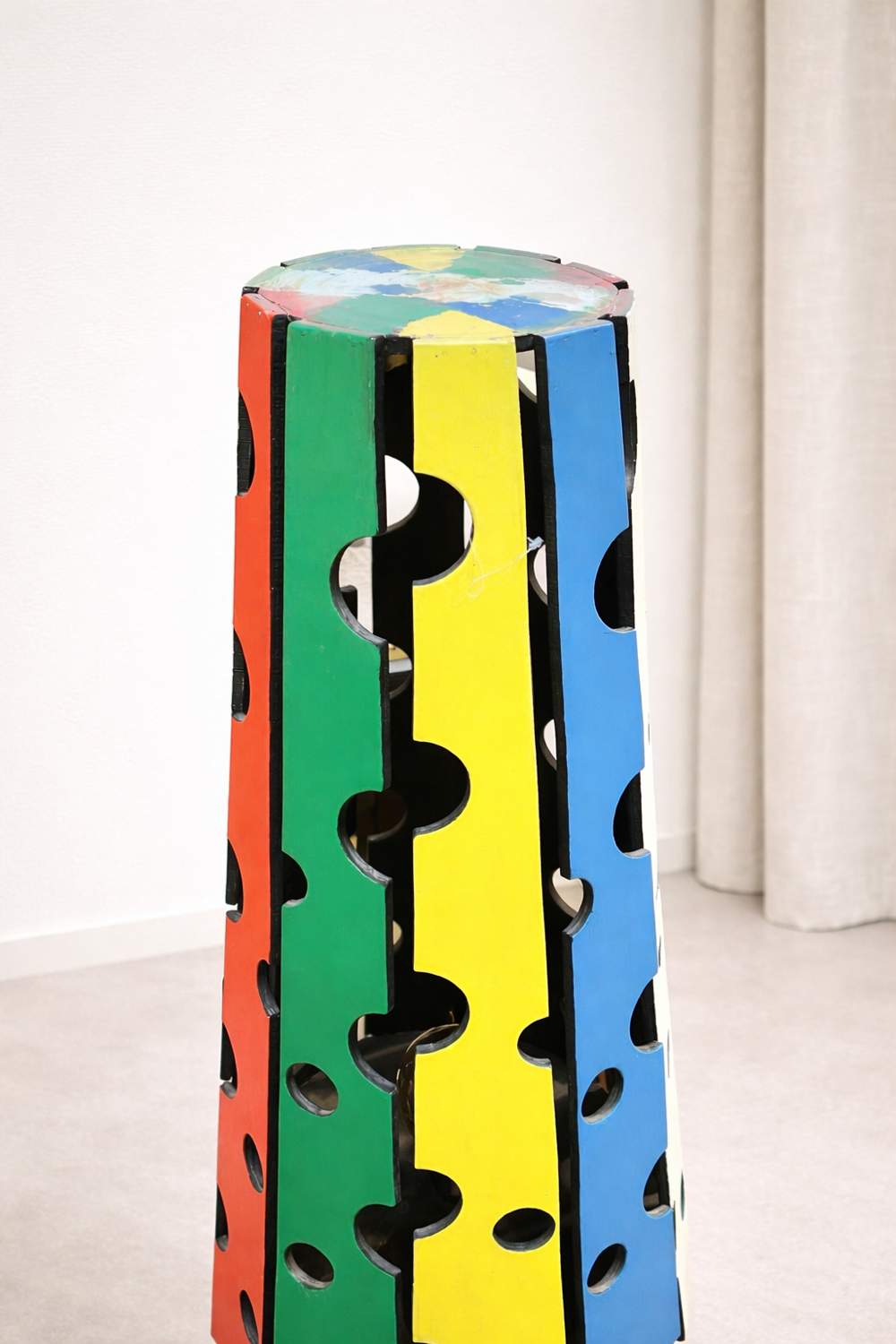 Postmodern Memphis floor lamp, circa 1980.