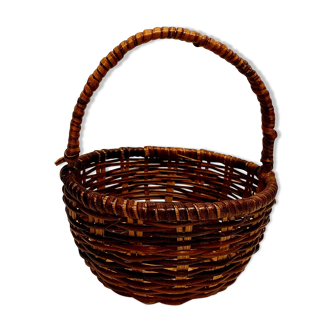 Panier en osier, ancien