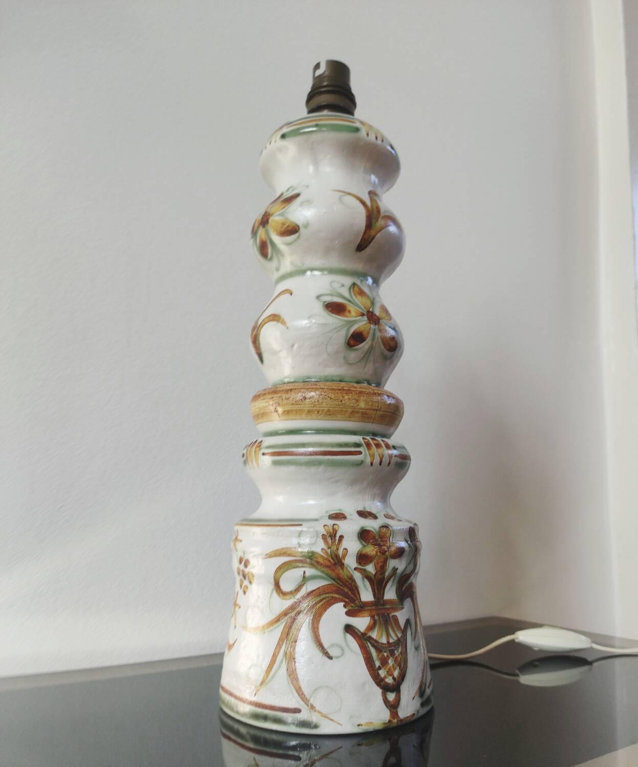 Vintage ceramic lamp Kéraluc Quimper