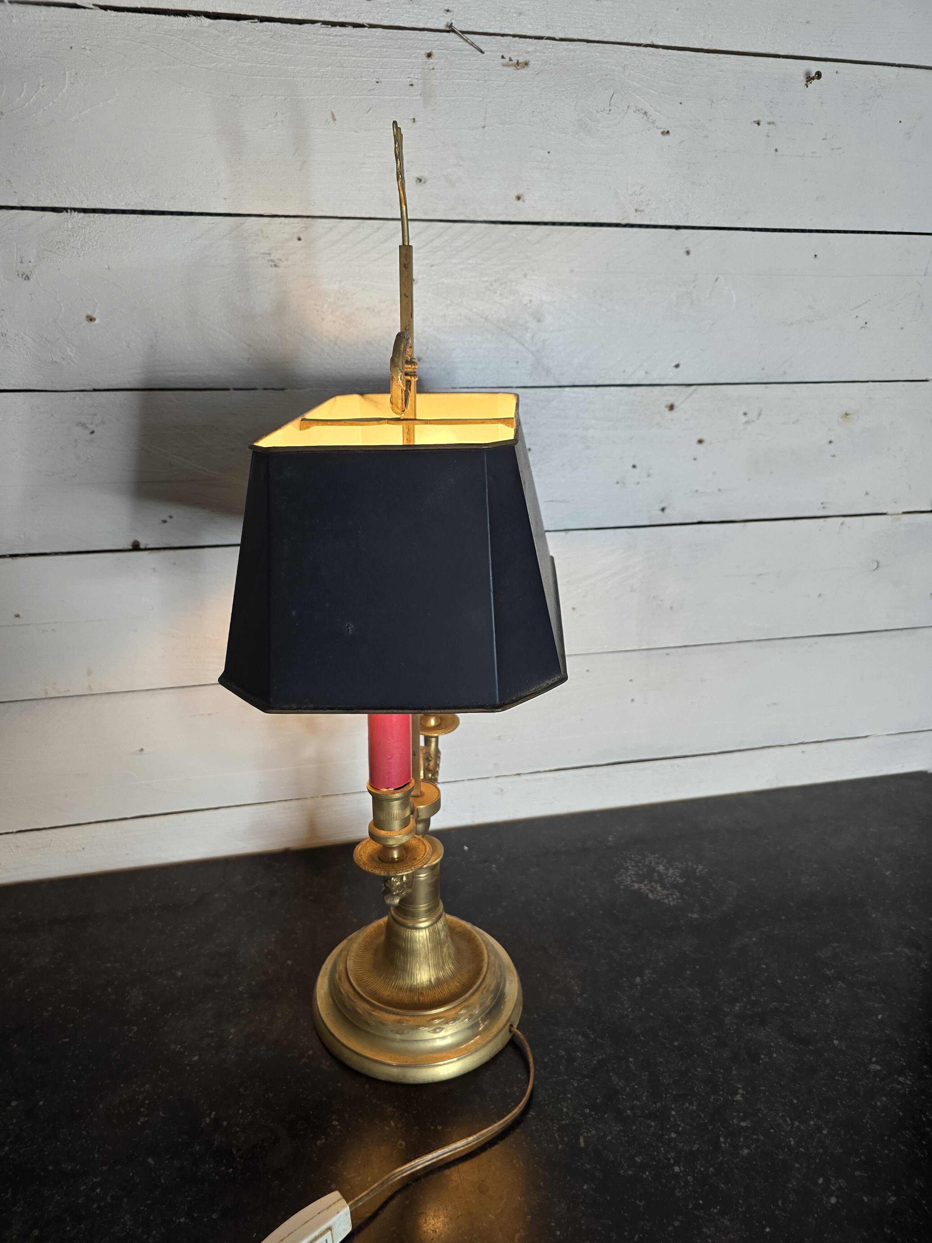 Lampe bouillotte style empire en bronze milieu XXème