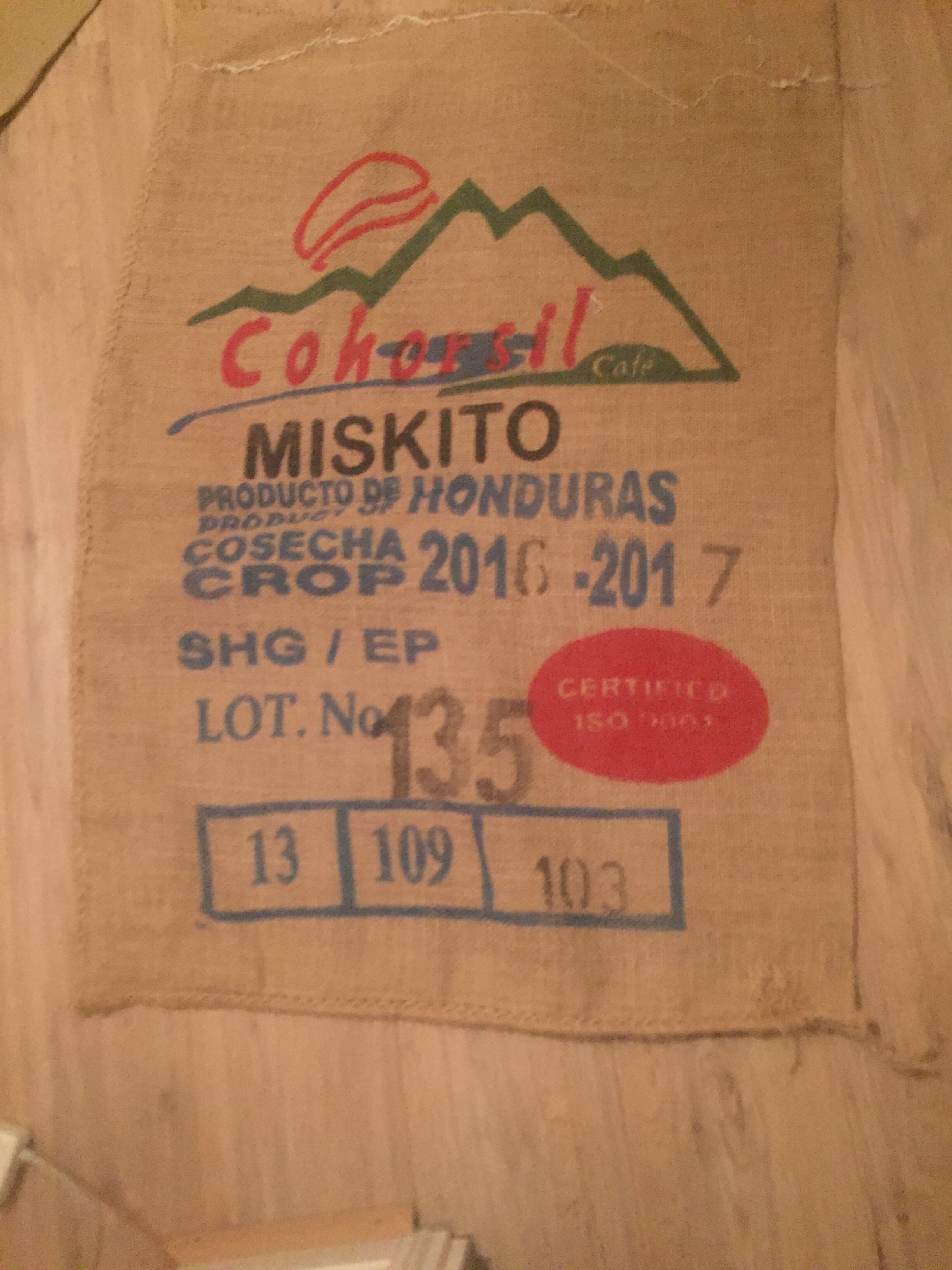 Burlap bag / handbag coffee "Honduras"
