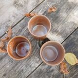 Vintage and rustic stoneware mug set