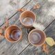 3 tasses en grès vintage