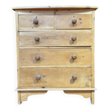 English pine chest of drawers